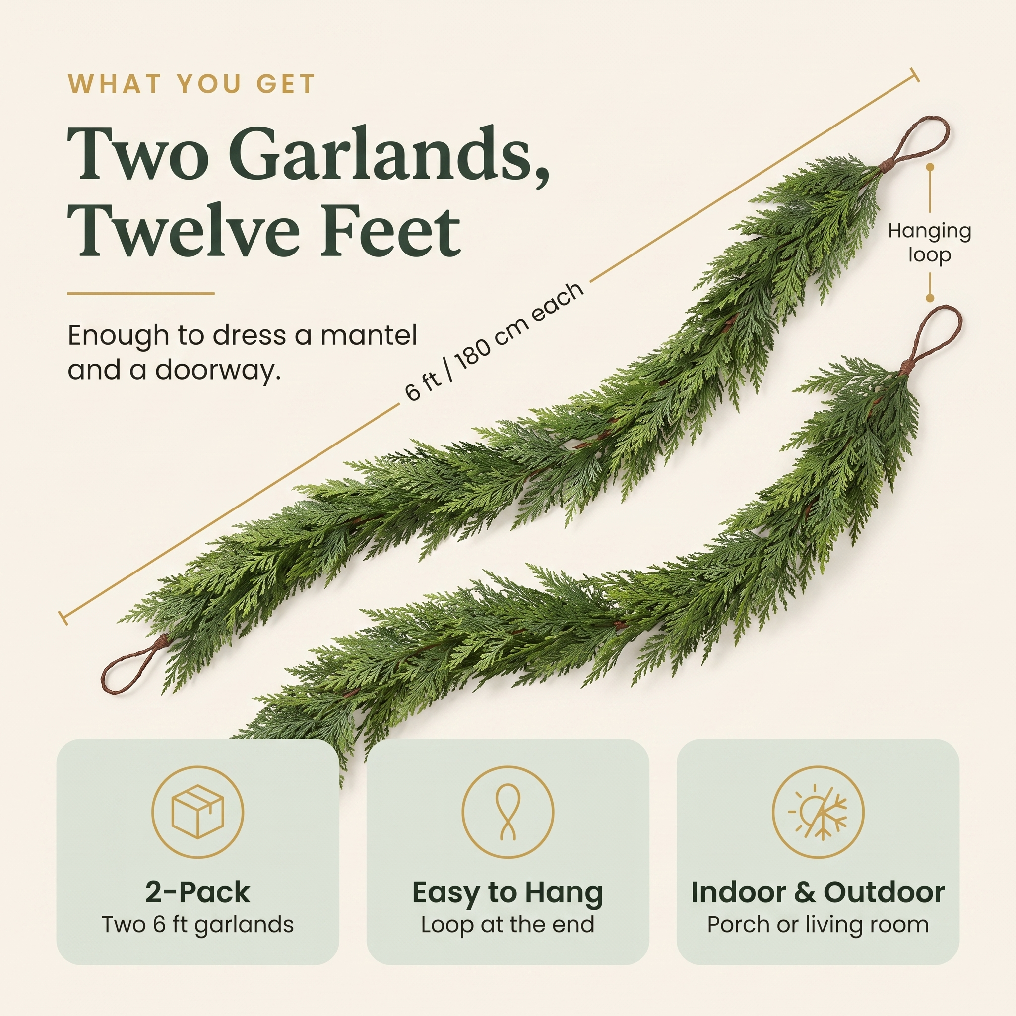 The Everbough™ Real-Touch Cedar Garland