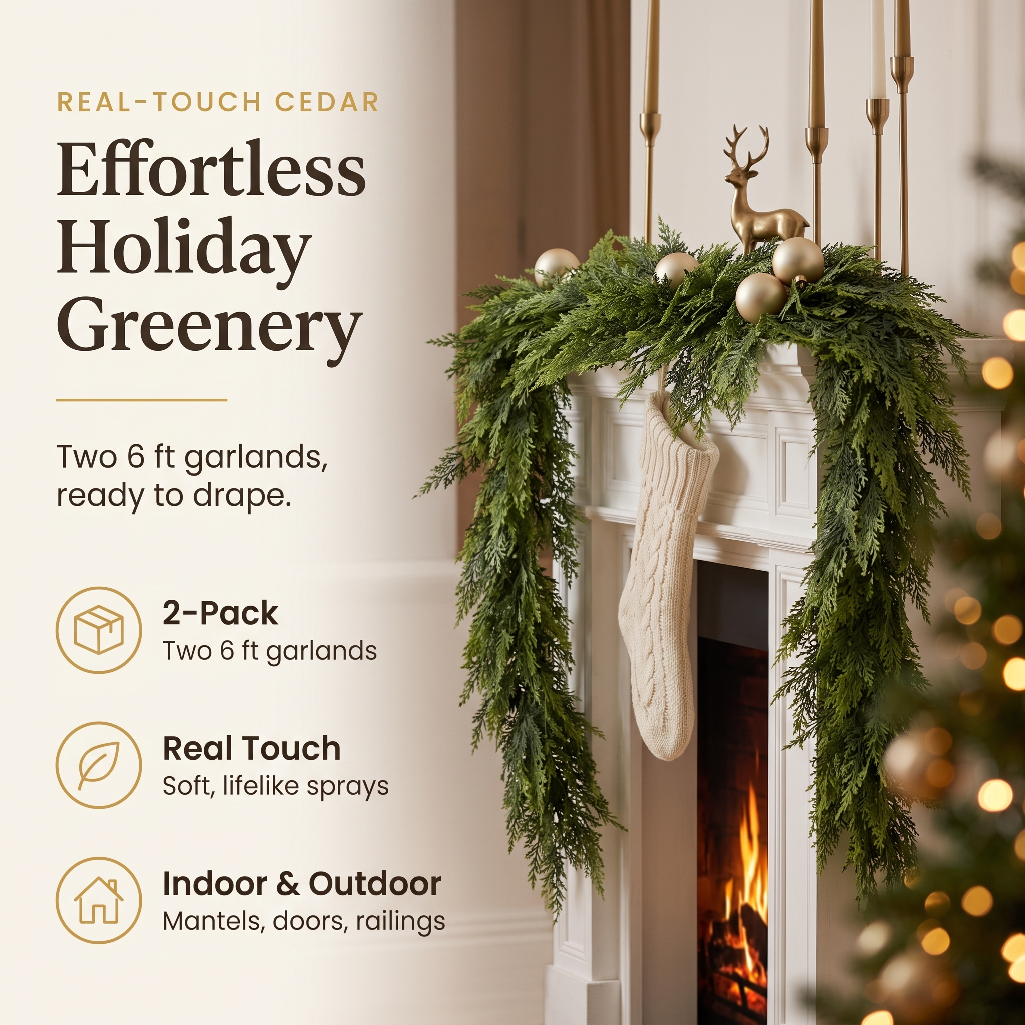 The Everbough™ Real-Touch Cedar Garland